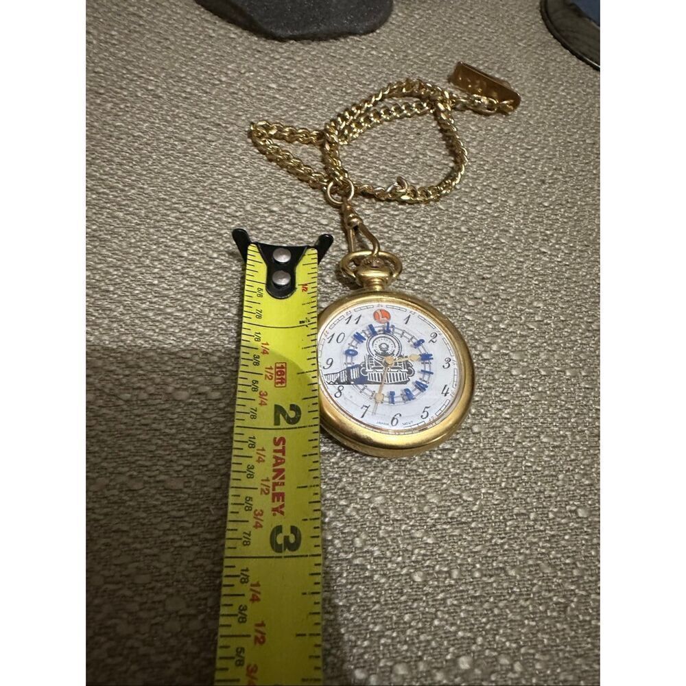 Vintage Lionel Trains Collectors Pocket Watch Gift Tin 1998 Needs Battery Motion - Picture 12 of 13